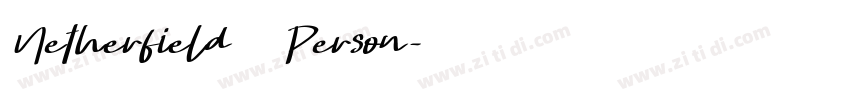 Netherfield   Person字体转换